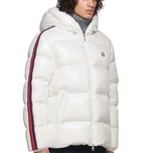 Moncler white dincer down jacket in mens size 2